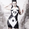 Classic Sleeveless Midi Devil Dress | Limited Edition Black and White Dress